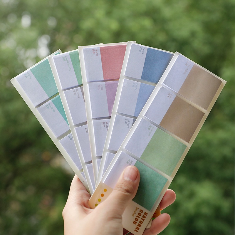Set 80 Tờ Giấy Ghi Chú Để Bàn Màu Trơn Sáng Tạo Tiện Dụng Note