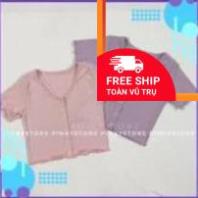 Áo croptop nút 2 màu giới hạn - samxinh (samxinh)