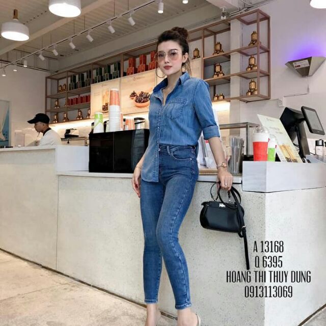 ÁO SƠ MI JEAN LOANG SIÊU XINH KHÁCH NHÉ