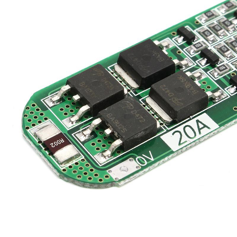 Bảng mạch sạc pin Li-ion 18650 PCB BMS 3S 20A 64x20x3.4mm