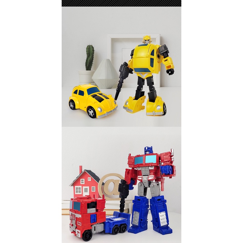 Mô hình đồ chơi robot optimus biến hình máy bay, xe cứu thương, xe đầu kéo cho bé