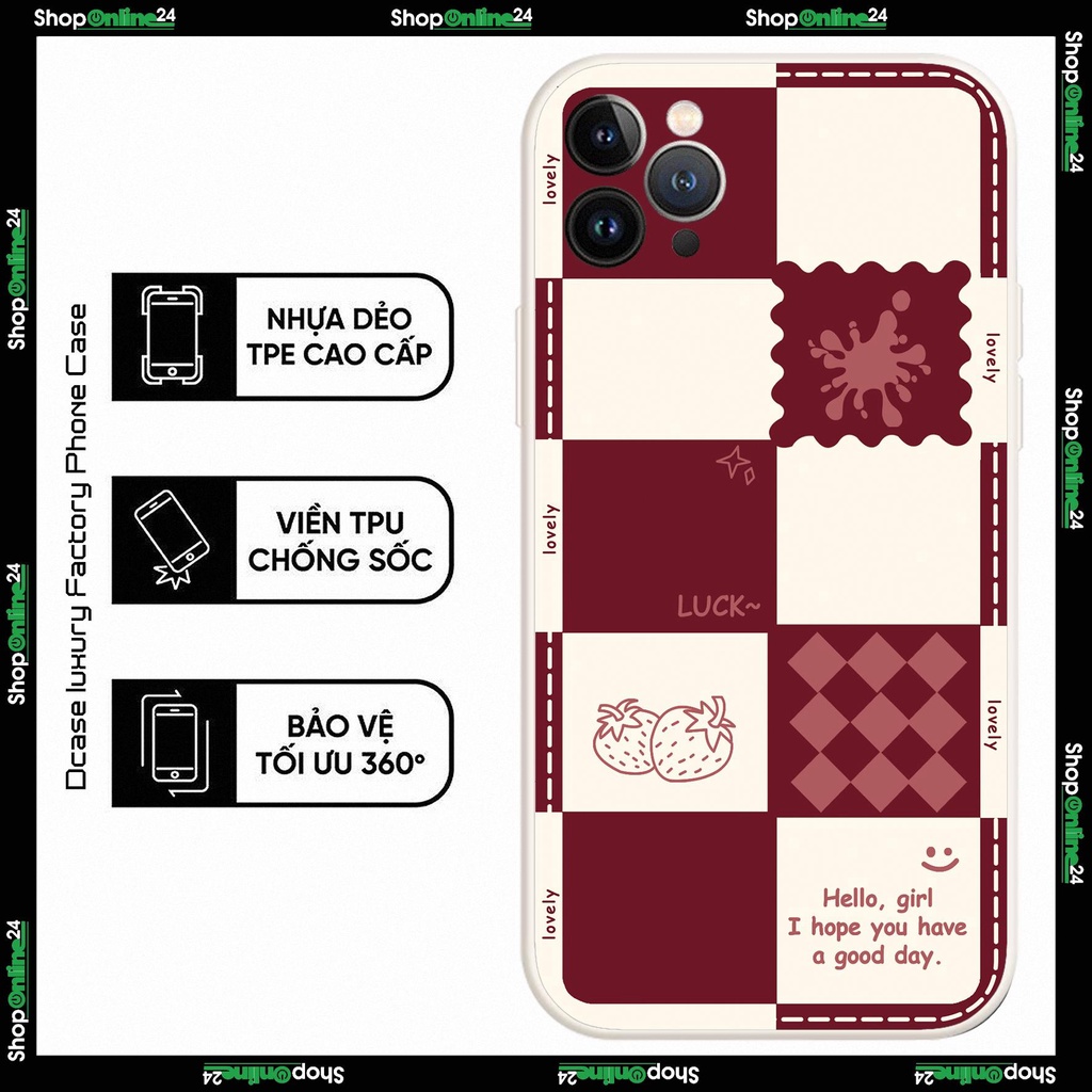 Ốp Lưng iPhone viền vuông kem T148