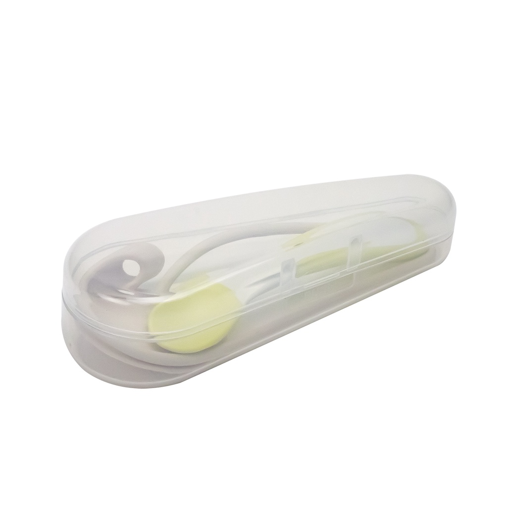 Dây silicone chống rơi muỗng kèm muỗng và hộp Richell Nhật Bản | Baby
