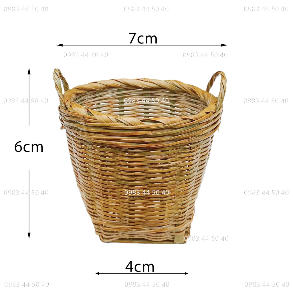 Giỏ tre (Cần xé) nhí - Phụ kiện decor, chụp hình, trang trí tiểu cảnh.