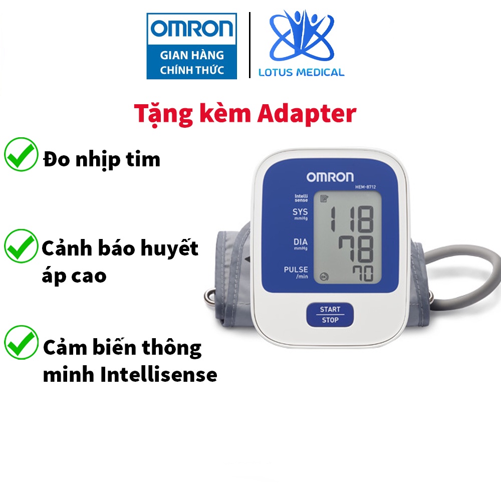 Máy đo huyết áp bắp tay OMRON 8712 - Thiết bị đo huyết áp bắp tay tự động