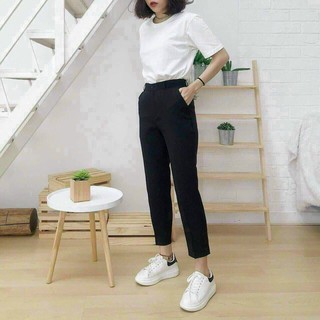 Quần baggy đen basic