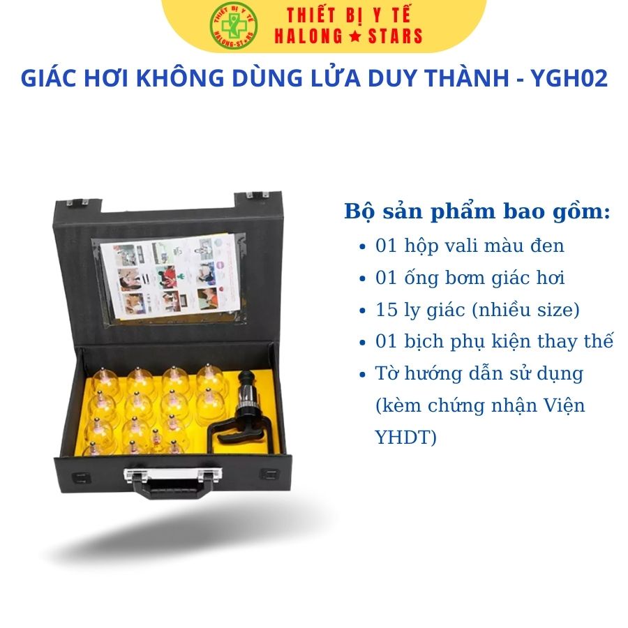 Ống giác hơi chân không, không dùng lửa  Duy thành. Giác hơi, cạo gió, đánh cảm, Lưu thông khí huyết (#YGH02)