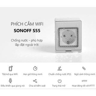 S55 - ổ cắm WiFi chống nước SONOFF