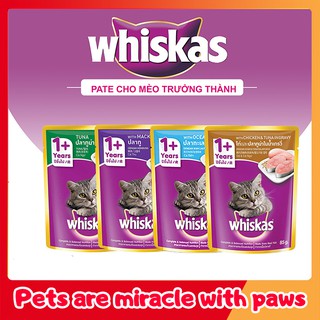 Pate cho mèo whiskas cho mèo lớn túi 85g