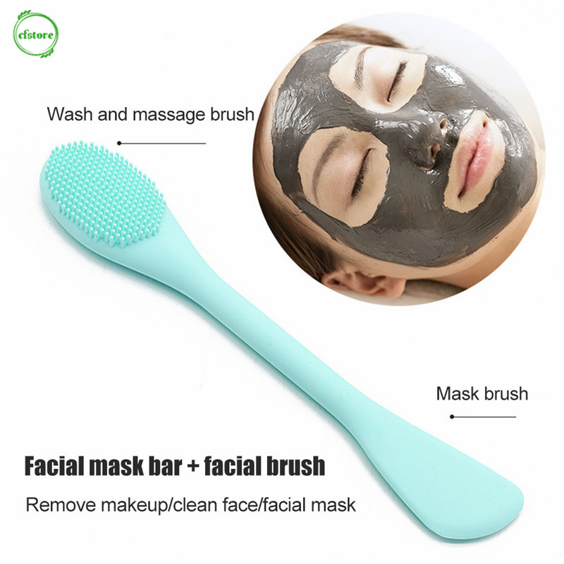 [Hàng mới về] Cọ bằng silicon thiết kế hai mặt hỗ trợ mát xa làm sạch lỗ chân lông đa năng