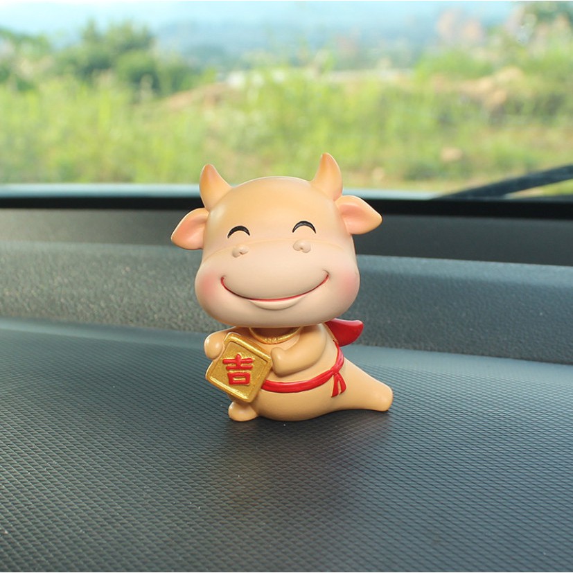 Tượng phật để xe taplo ô tô bình an - tượng trâu phong thủy trang trí bàn đẹp