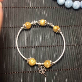 VÒNG TAY PHONG THUỶ MỆNH KIM THỔ - tóc vàng