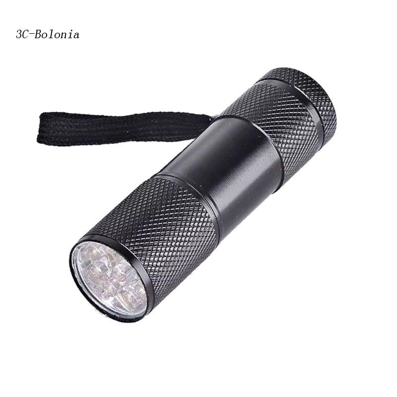 Đèn Pin UV Mini Cầm Tay 9 LED 395 Nano Màu Đen Chất Lượng Cao
