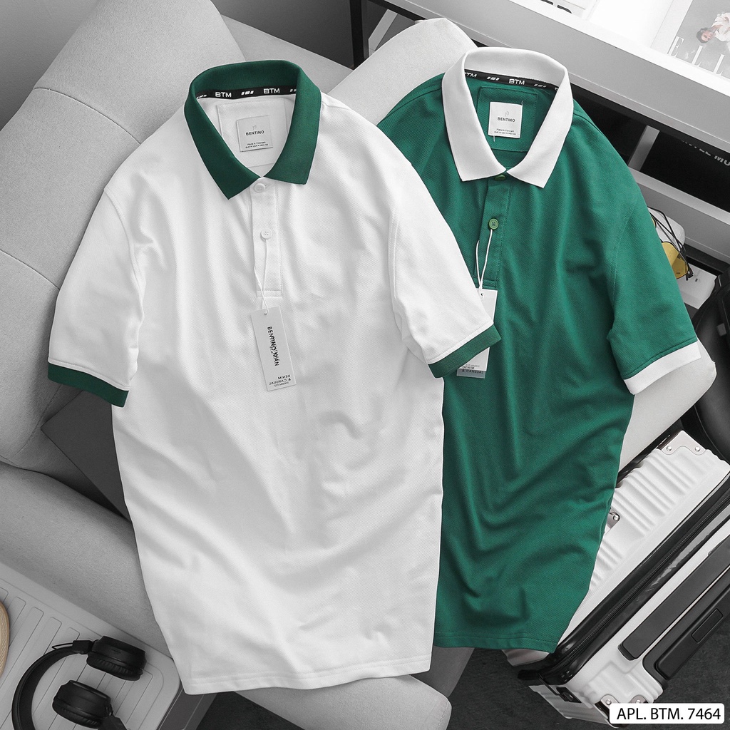 Áo thun polo thời trang trẻ trung, cá tính, chất liệu thun cá sấu siêu mịn mát 7464