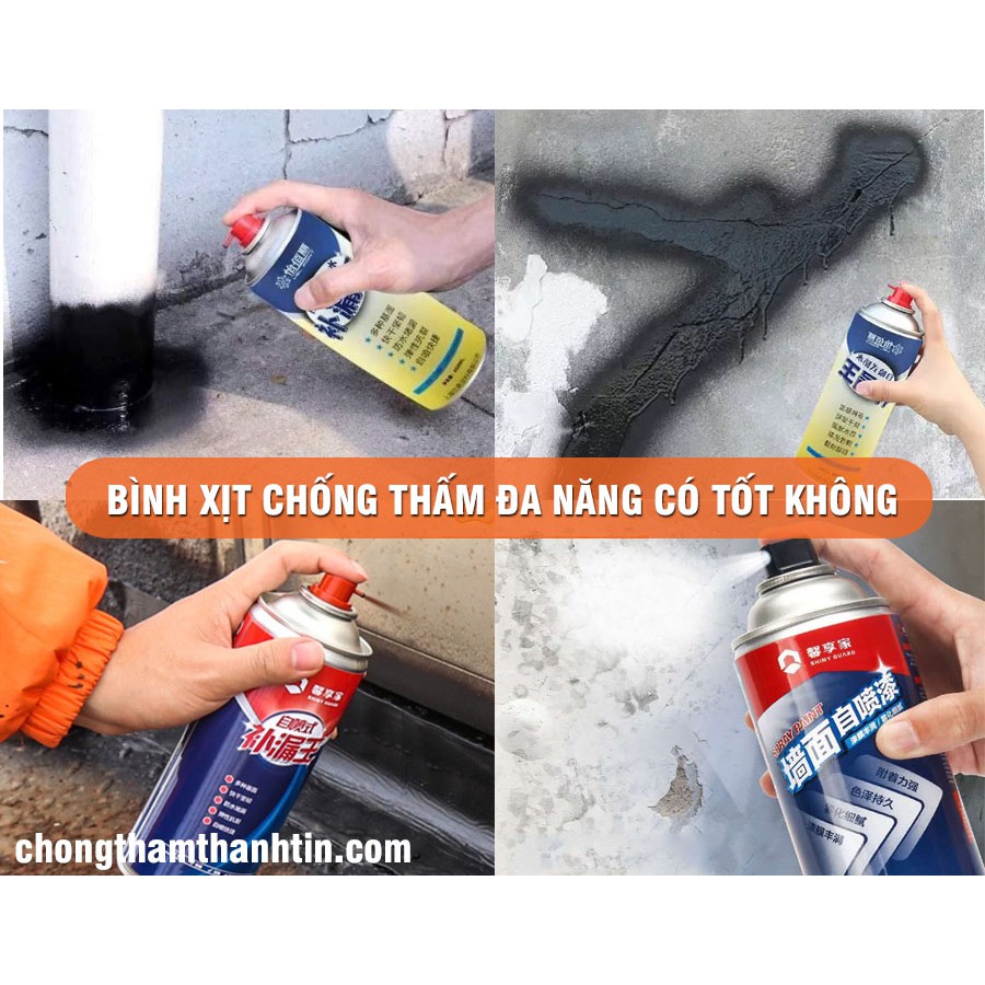 BÌNH XỊT CHỐNG THẤM, CHỐNG DỘT,  CHỐNG NƯỚC, chai xịt chống dột mái nhà, tường, ống nước... đa năng