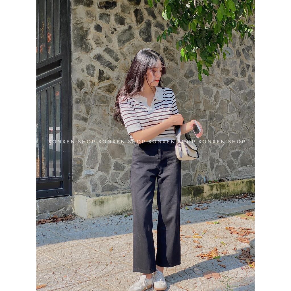 Quần jean ống đứng quần jean nữ co giãn mềm đứng dáng XONXEN TAM KỲ 269 HÙNG VƯƠNG size S M L XL mã 8759