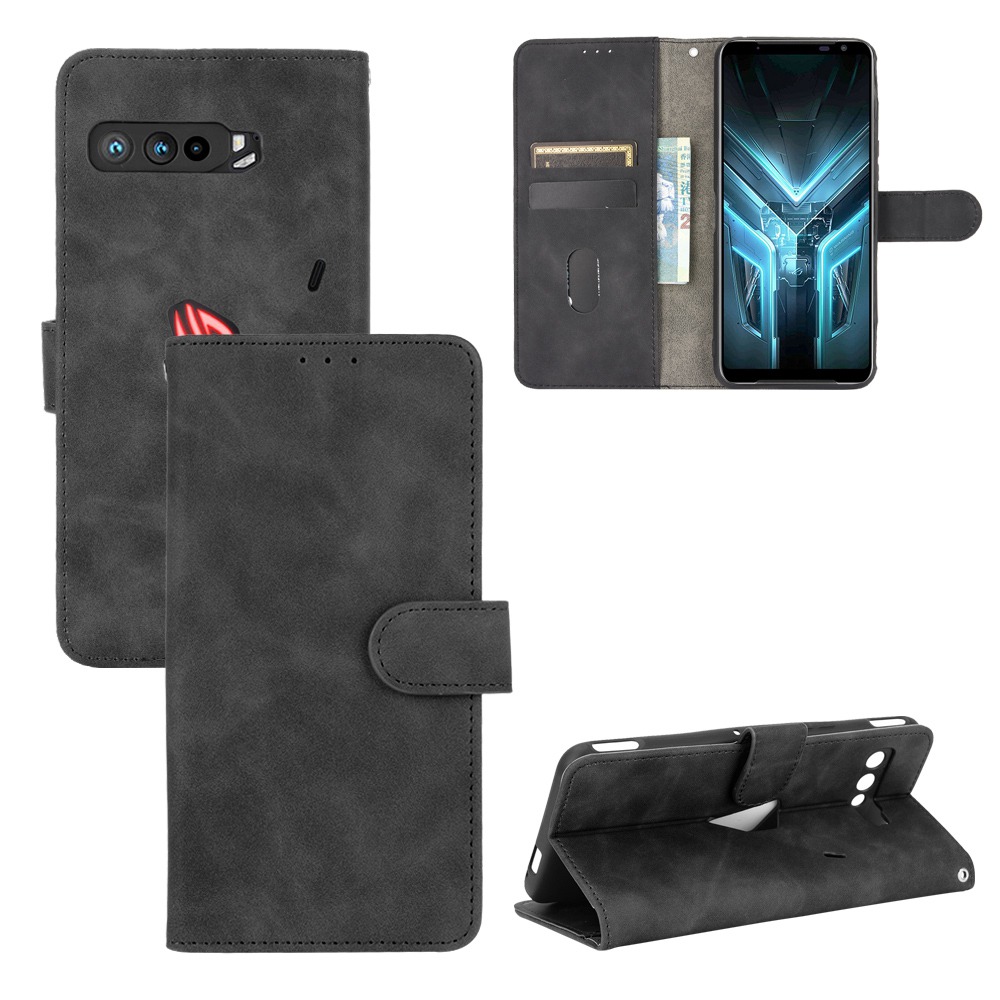 Sang Trọng Cảm Giác Da PU Learther Vỏ ASUS ROG Phone 3 ZS661KS Khóa Từ Flip Cover ROG Phone3 Ví TPU 