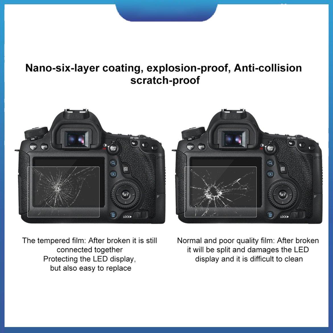 Kính cường lực bảo vệ màn hình lcd chuyên dụng cho máy ảnh Canon 6D