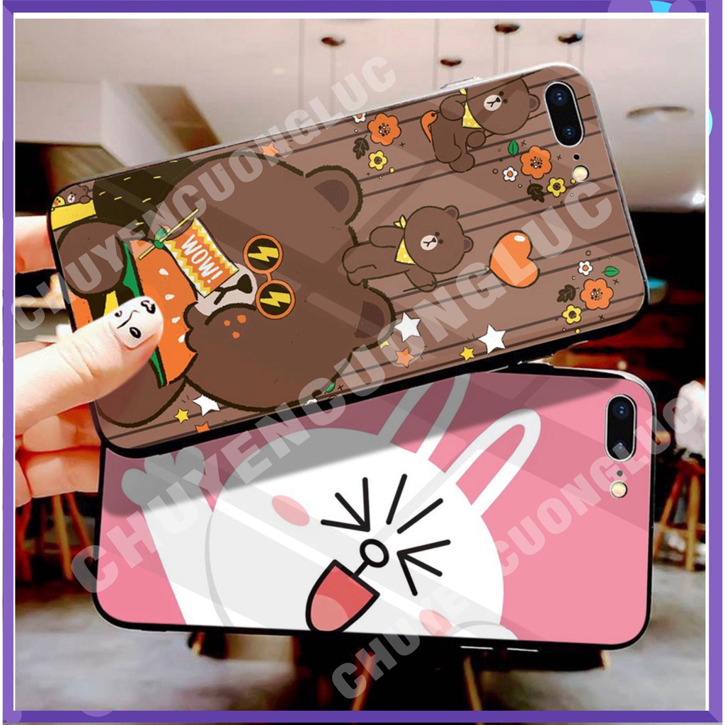 [HOT] Ốp Samsung Ốp Kính in hìnhGấu Brown Thỏ Cony . - CCLNB
