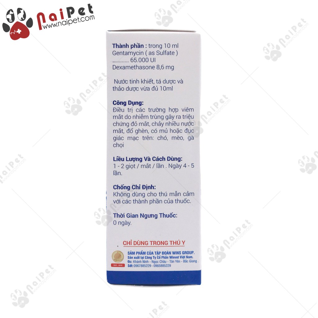 Dung Dịch Nhỏ Mắt Đỏ Mắt Đục giác Mạc Chảy Nước Mắt Eye Drops Wins Group 10ml