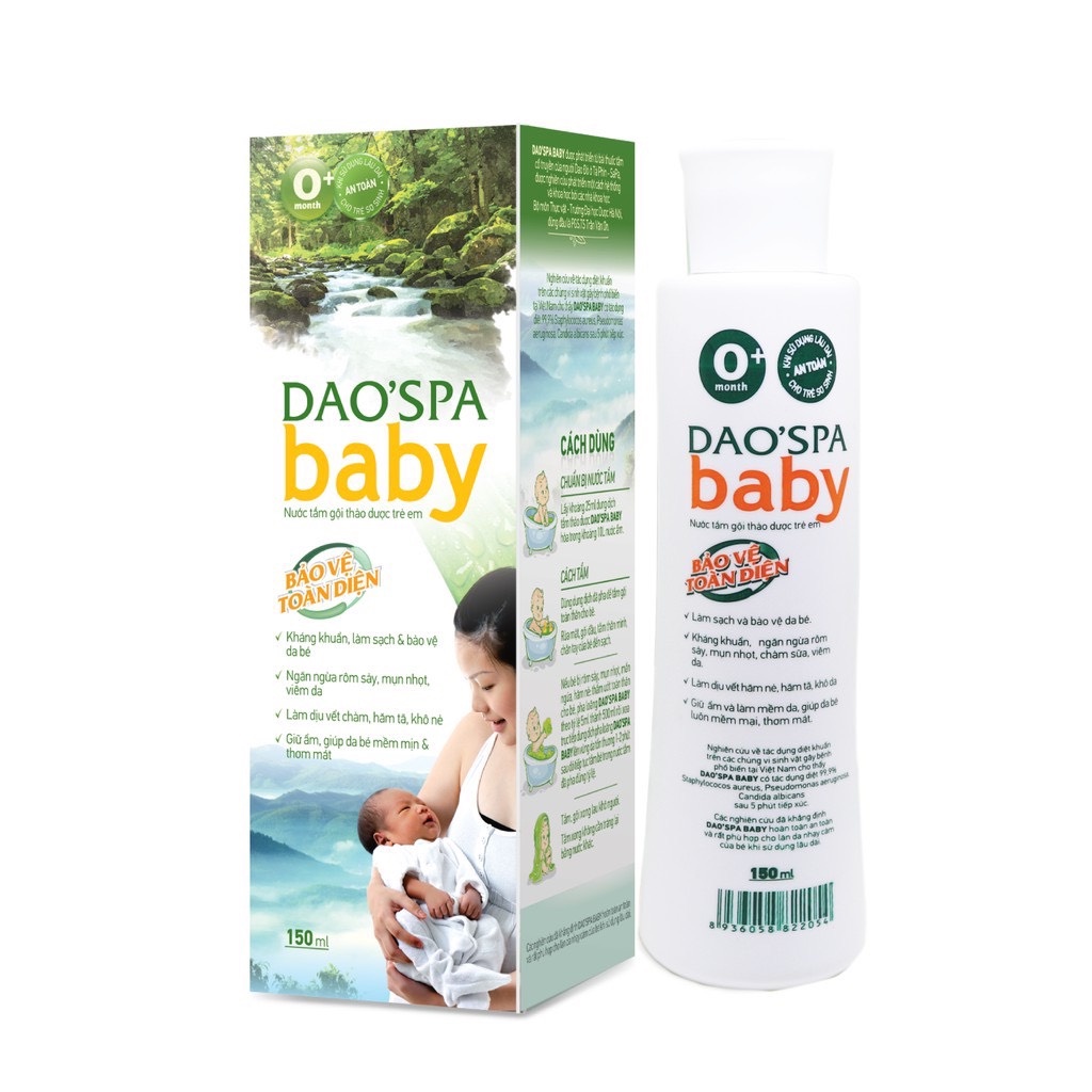 Nước tắm gội thảo dược DAO’SPA BABY 150ml cho bé