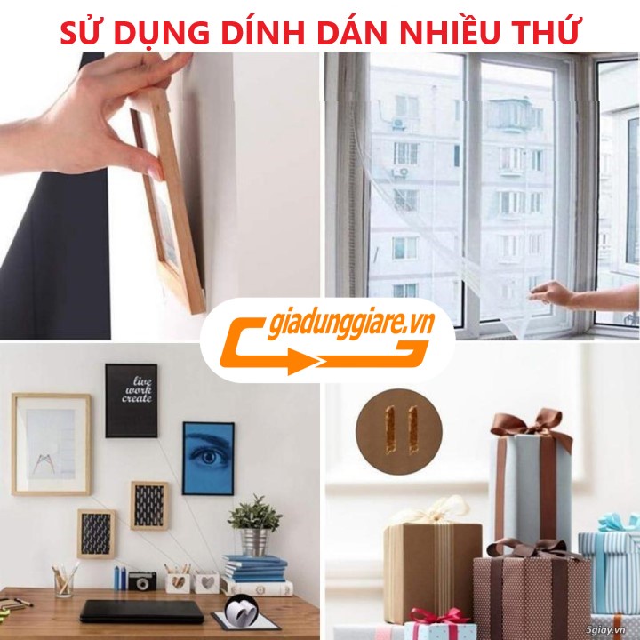 Băng keo siêu dính 2 mặt (Dài 3m, rộng 3cm) cuộn keo dán dính cường lực dùng đa năng trên mọi bề mặt - giadunggiare.vn