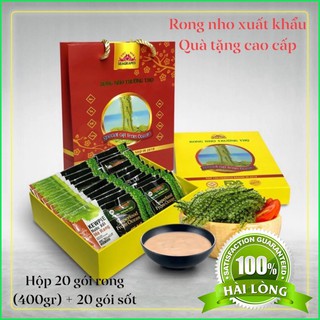 Rong Nho Trường thọ cao cấp Xuất khẩu( Hộp 400gr  20 gói + tặng 20 gói sốt mè rang) sie