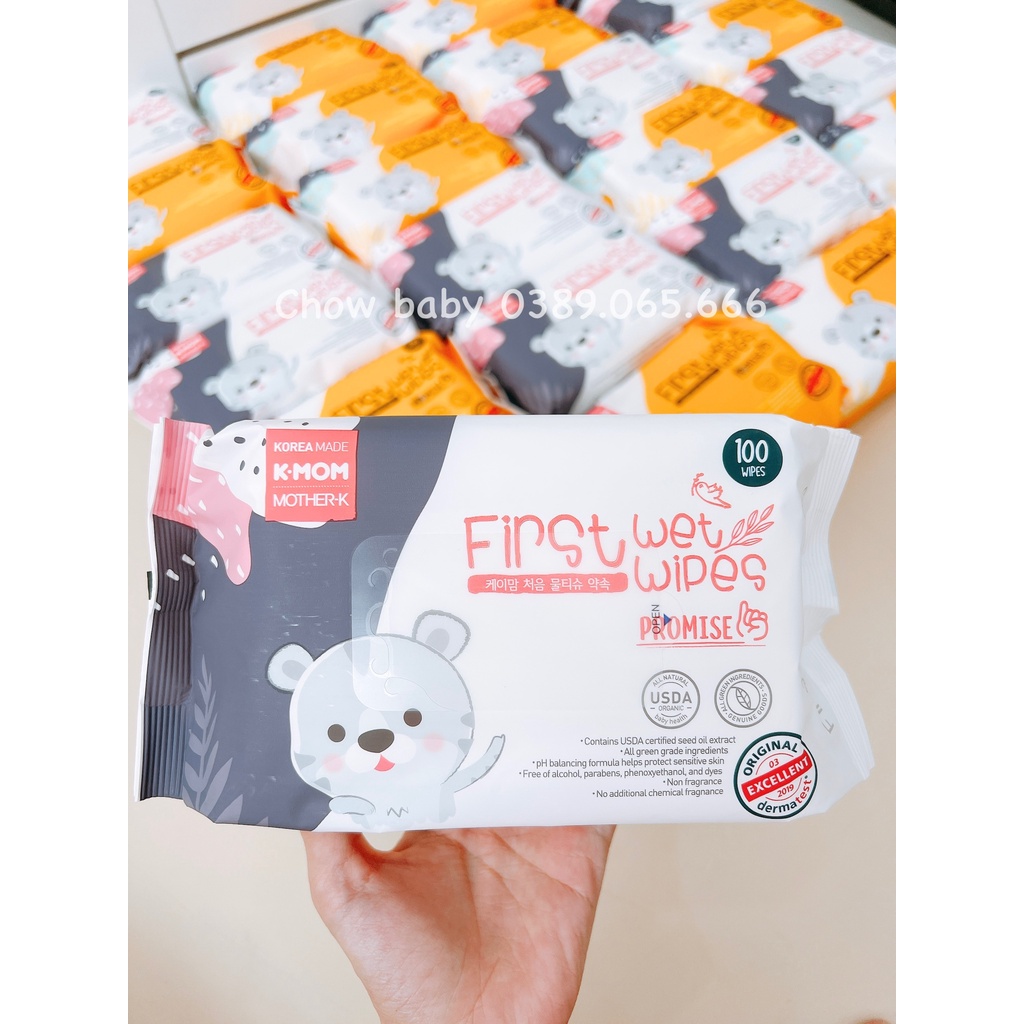 KHĂN ƯỚT CAO CẤP K-MOM HÀN QUỐC (30c)