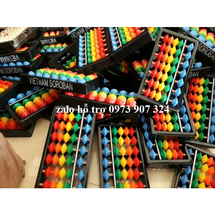 Bàn tính soroban mini 7 cột màu sắc