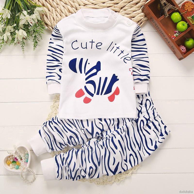 Set đồ ngủ dài in họa tiết hoạt hình dễ thương cho bé