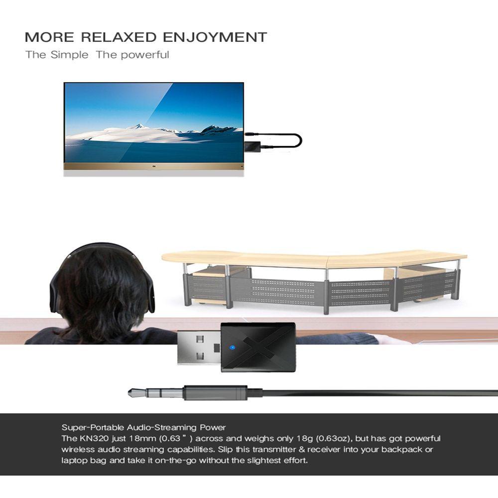 Thiết Bị NhậN TruyềN Âm Thanh Bluetooth Không Dây VANES1 Chuyên DụNg Cho TV KèM Phụ KiệN