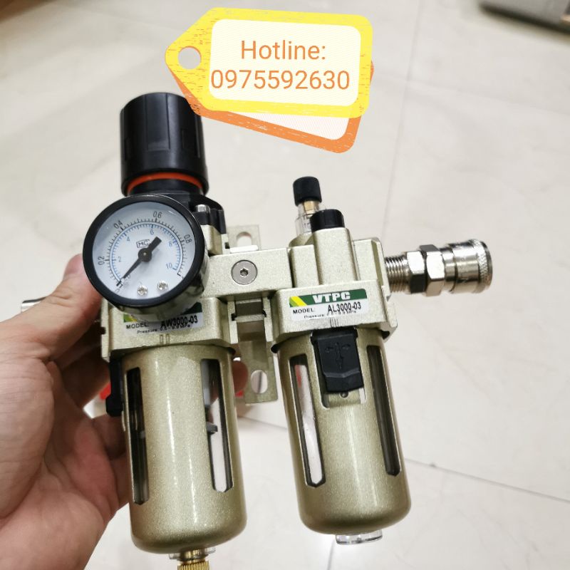 Lọc nước máy nén khí CAL3000 và khớp nối inox TPVC