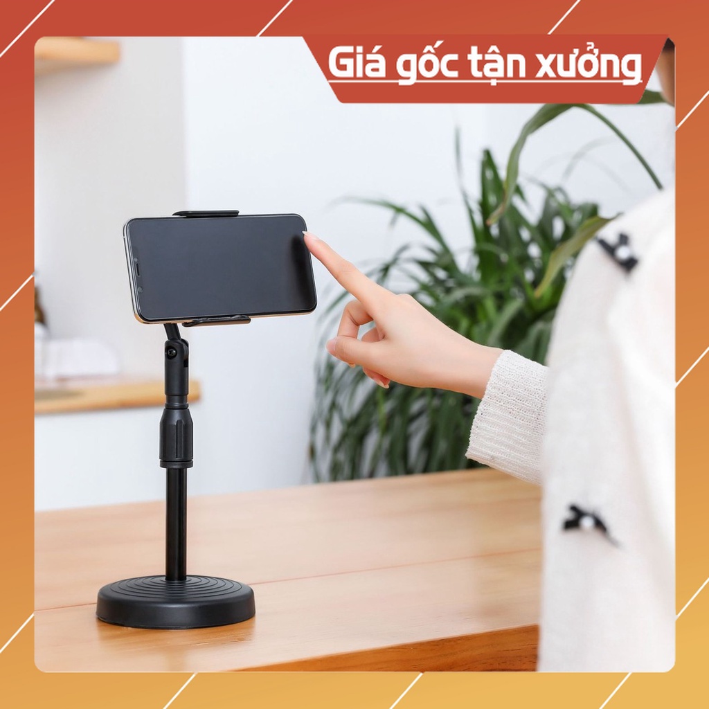 Giá Đỡ Điện Thoại Livestream, Đế Chân Tròn Để Bàn Có Điều Chỉnh,Quay 360 |TrungCuong
