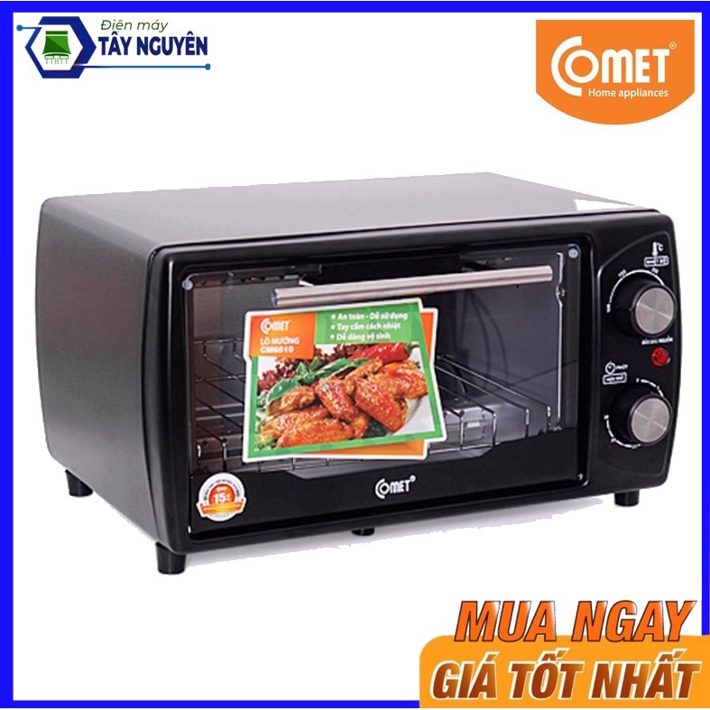 Lò Nướng Điện Mini Comet CM6510 (10L-1000W) - Có đèn trong lò - Nướng bánh, hâm thức ăn,...