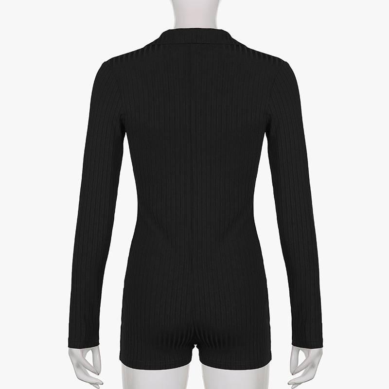 Jumpsuit tay dài cổ chữ V màu sắc thanh lịch | BigBuy360 - bigbuy360.vn