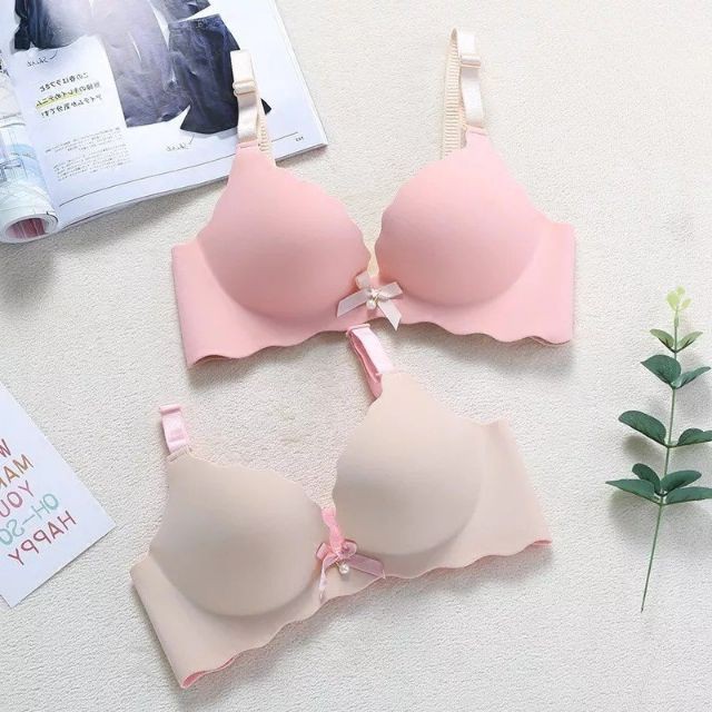 Mới Về] Áo lót BM1001 Đính nơ viền lượn sóng siêu xinh