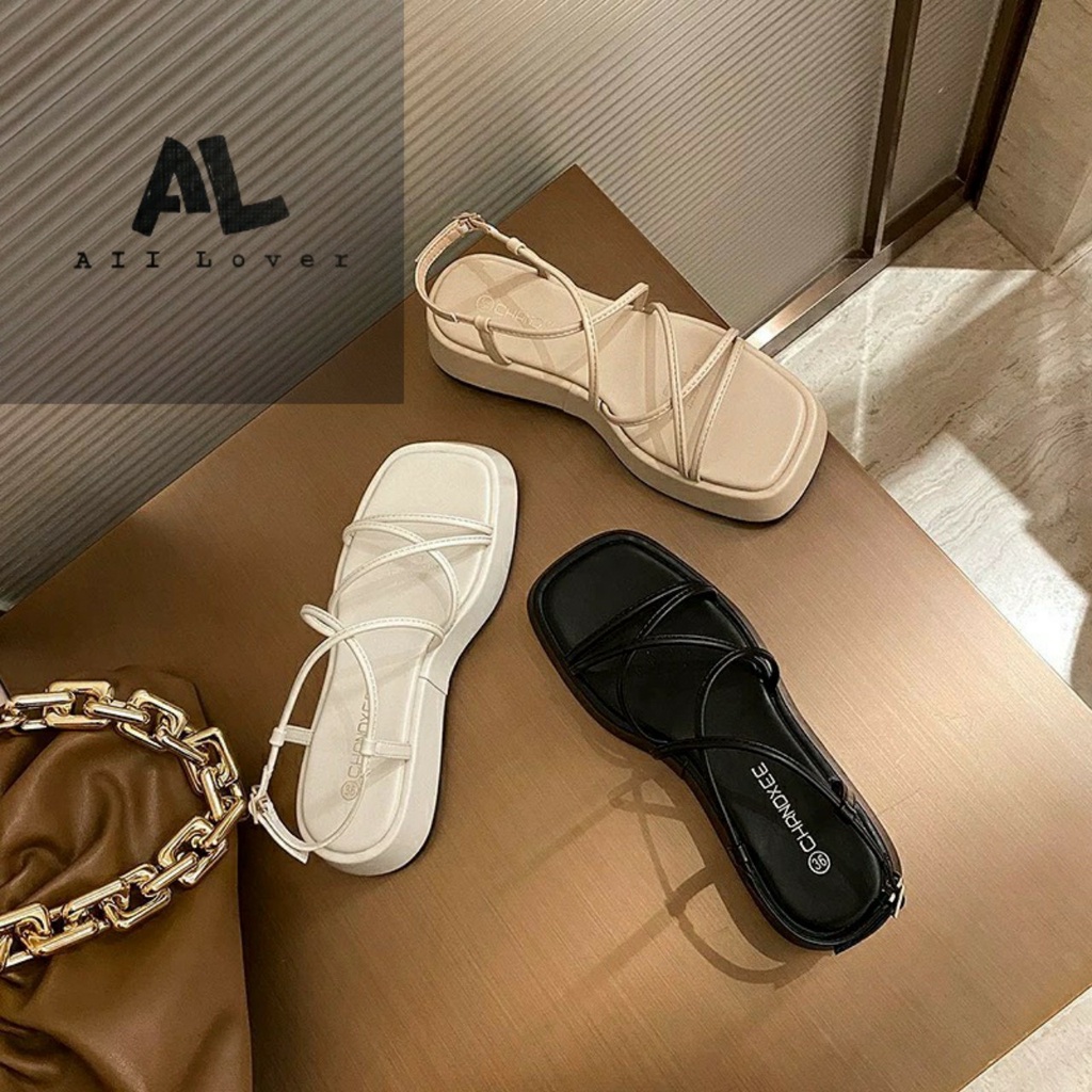 SANDAL NỮ ALI LOVER - GIÀY NỮ QUAI MẢNH - SANDAL THỜI TRANG DÂY CHÉO - GIÀY HỌC SINH - SANDAL BÁNH MÌ 3 PHÂN - AS220509