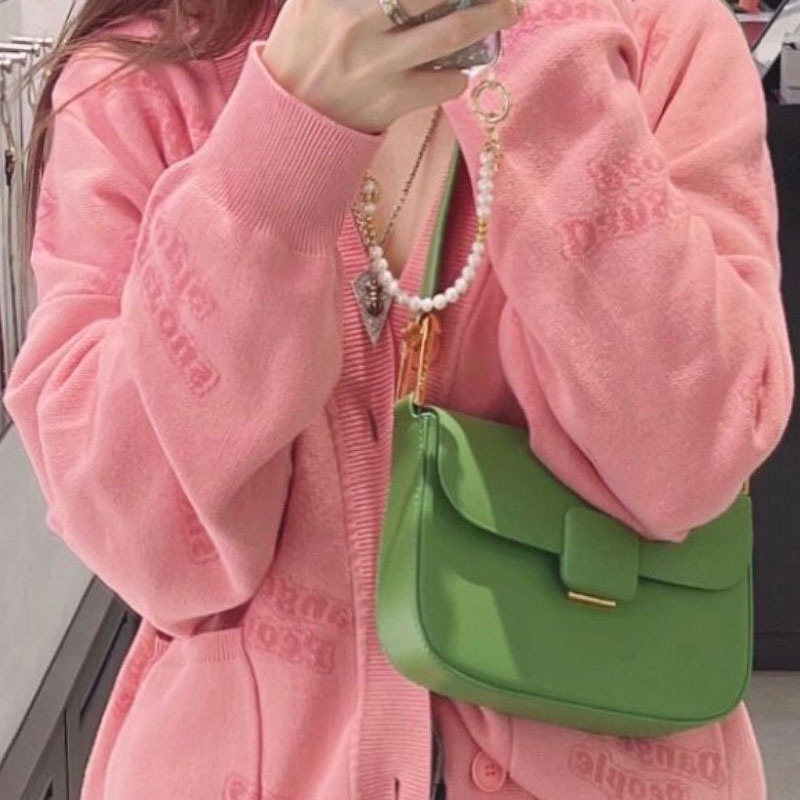 Túi đeo dưới cánh tay Hình Vuông Cỡ Nhỏ Màu Trơn Thiết Kế Đơn Giản Thời Trang Cho Nữ