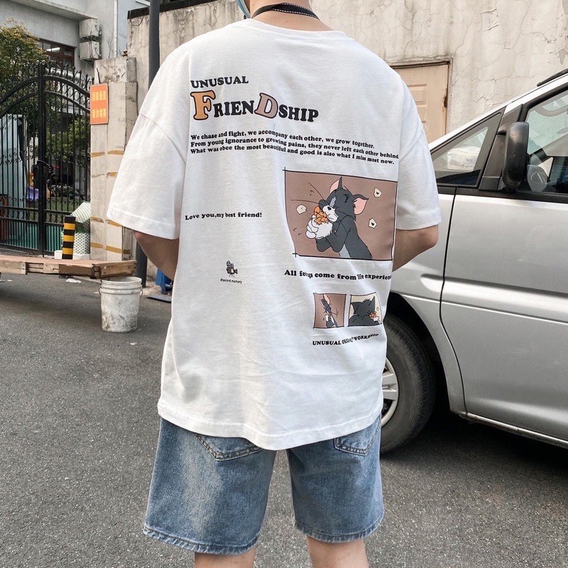 [Rẻ Vô Địch] Áo cotton tay lỡ Unisex Do you have such -- Tom and Jerry | BigBuy360 - bigbuy360.vn