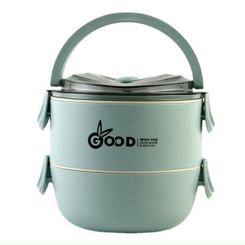 HỘP ĐEM CƠM HÀN QUỐC GIỮ NHIỆT 2 TẦNG, CHẤT LIỆU LÚA MẠCH, GIỮ NHIỆT LÂU, NHỎ GỌN TIỆN LỢI ĐỂ MANG CƠM,THỨC ĂN RA NGOÀI