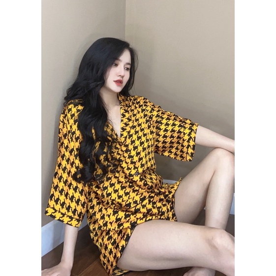 sét đồ bộ mặc ở nhà pijama nữ đùi dể thương hot trend