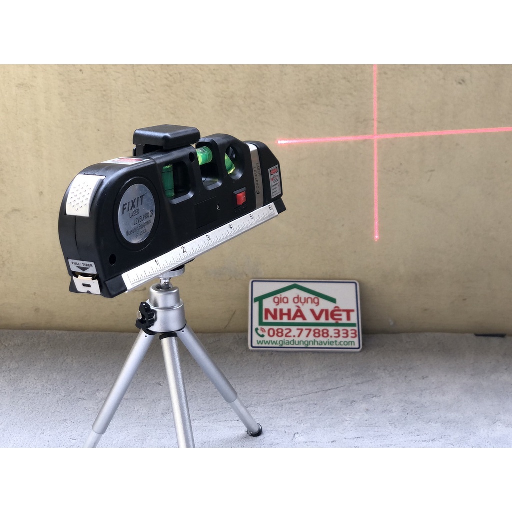 Thước laser đa năng cân bằng kèm thước kéo 2.5m