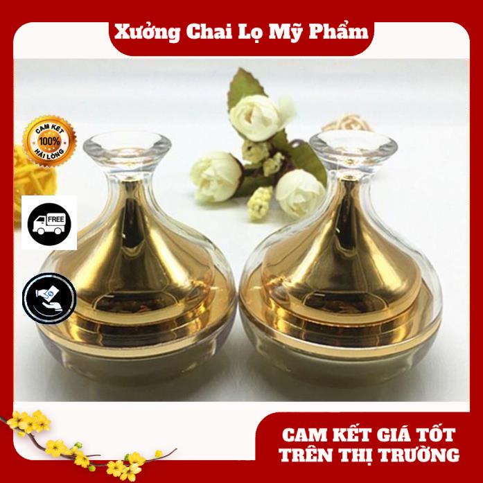 Hủ chiết kem Chóp Vàng 10g , hủ đựng mỹ phẩm , phụ kiện du lịch