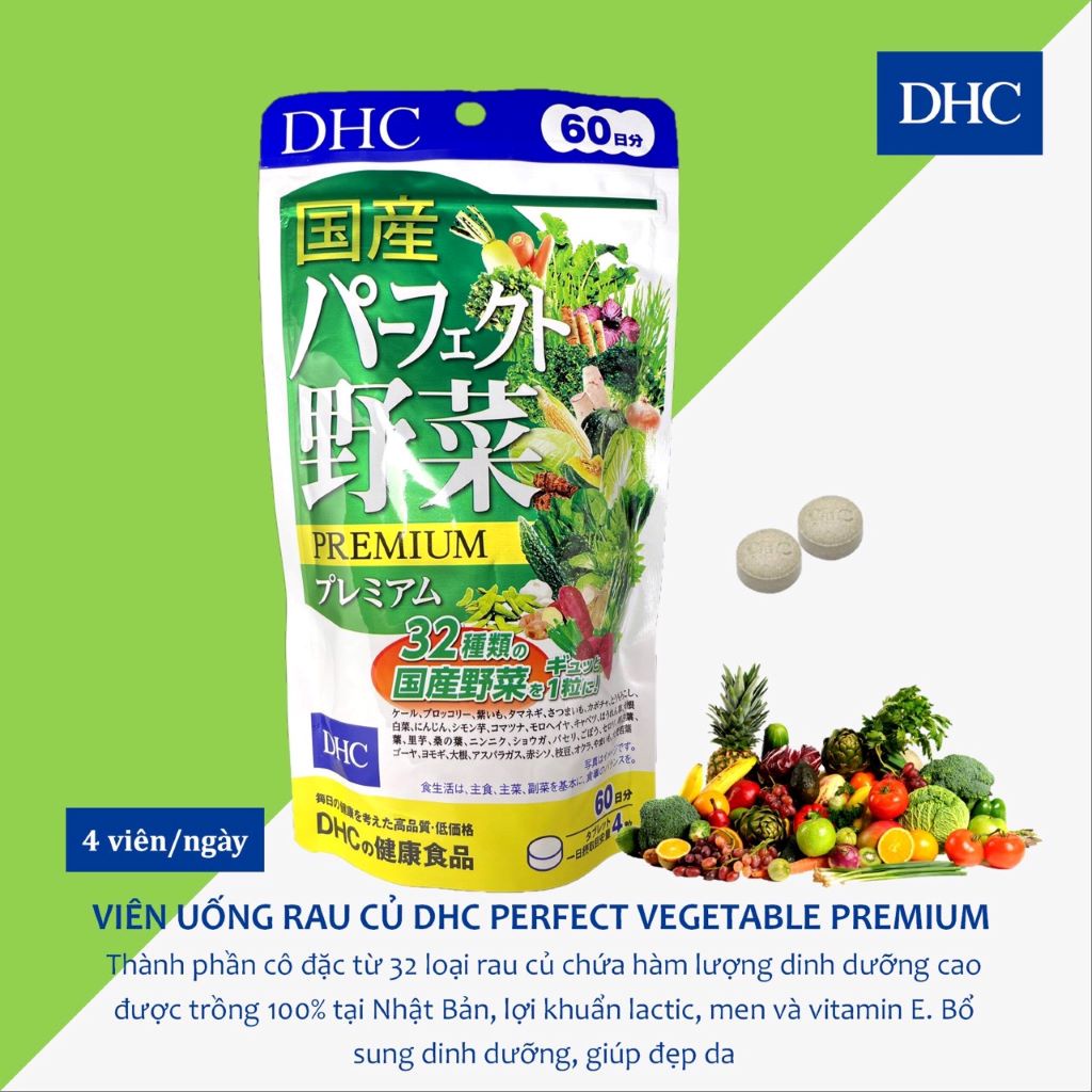 Viên Uống Rau Củ Quả DHC Premium Nhật Bản