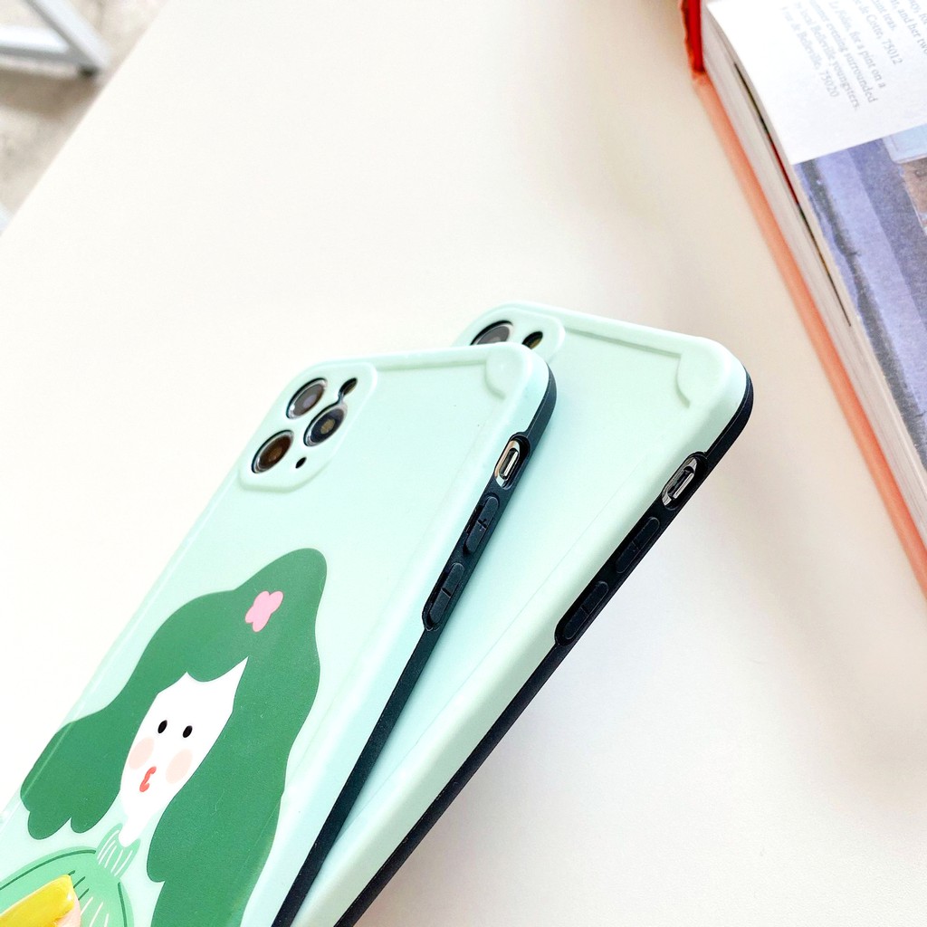 Ốp lưng iphone Trà Xanh IMD dày viền nổi 5/5s/6/6plus/6s/6splus/7/7plus/8/8plus/x/xs/11/12/pro/max/plus/promax | BigBuy360 - bigbuy360.vn