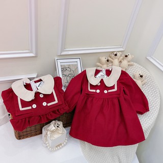 Váy nhung cho bé gái chất nhung dày dặn bé mặc Noel cực yêu - BABKIds