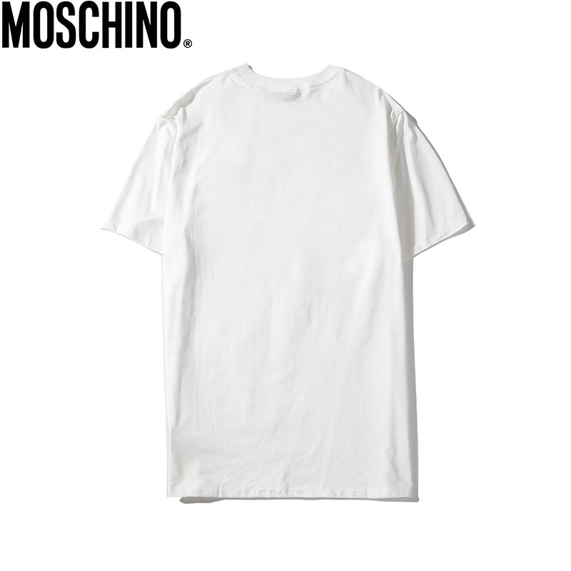 Áo thun ngắn tay in chữ moschino thời trang unisex