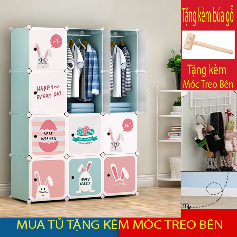 Tủ nhựa ghép 12 ô chất liệu sắt sơn tĩnh điện bền bỉ V LUCKY HOUSE VLK22