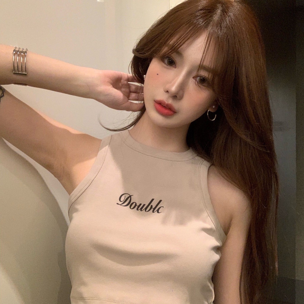 Áo thun croptop dáng ôm phong cách Âu Mỹ năng động quyến rũ cho nữ