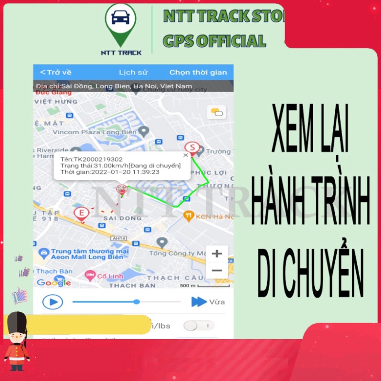 CHÁY HÀNG Thiết bị định vị thống kê giám sát xe máy xe con không dây pin 1500 mAh NTT202C - NTT Track CHÁY HÀNG